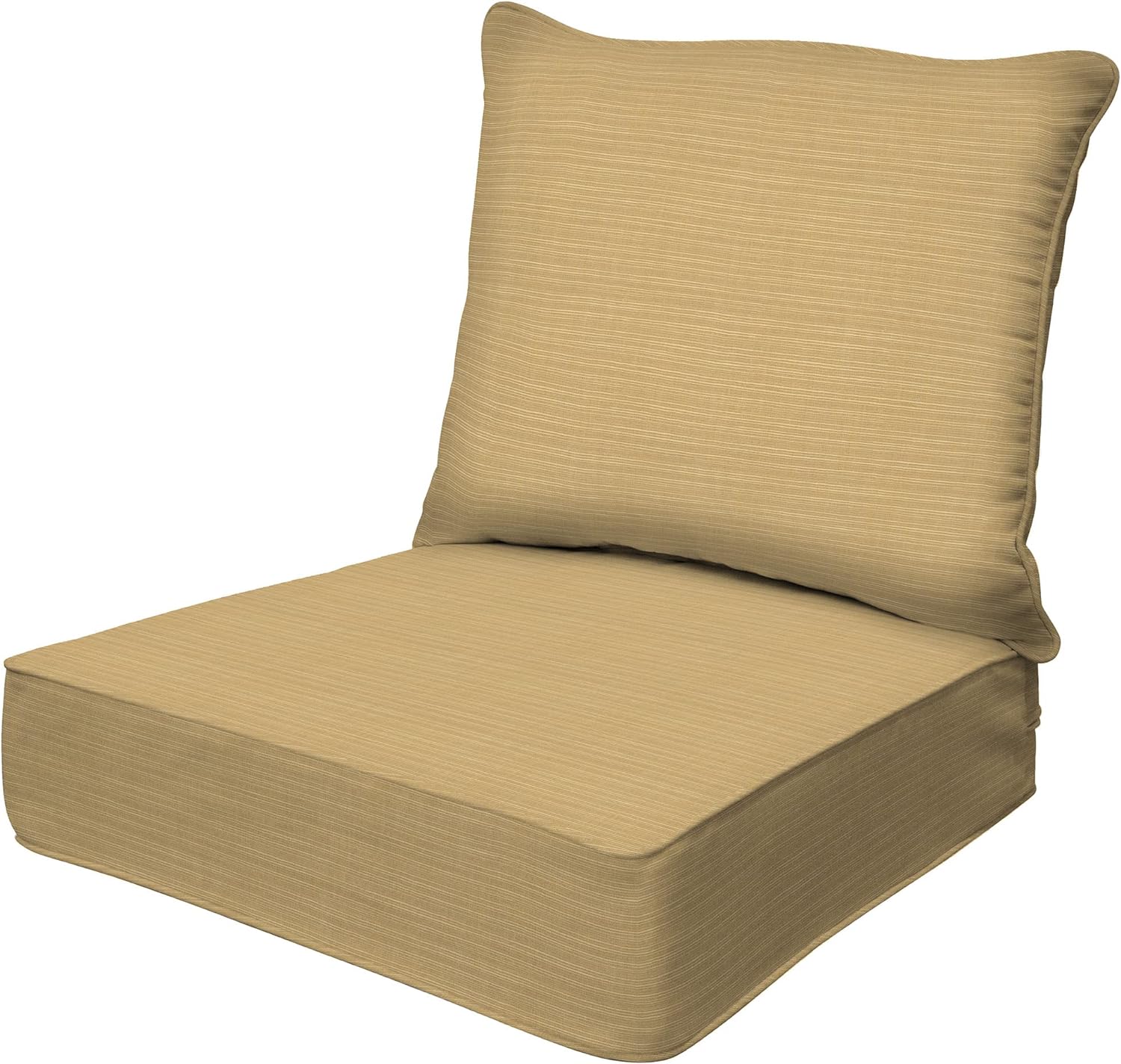 Honeycomb Outdoor Sunbrella Dupione Bamboo Deep Seating Patio Cushion Set